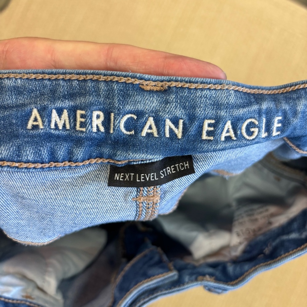 American Eagle Sz 10 Short Jeggings Bundle(2) Distressed Next Level Stretch - Picture 15 of 16